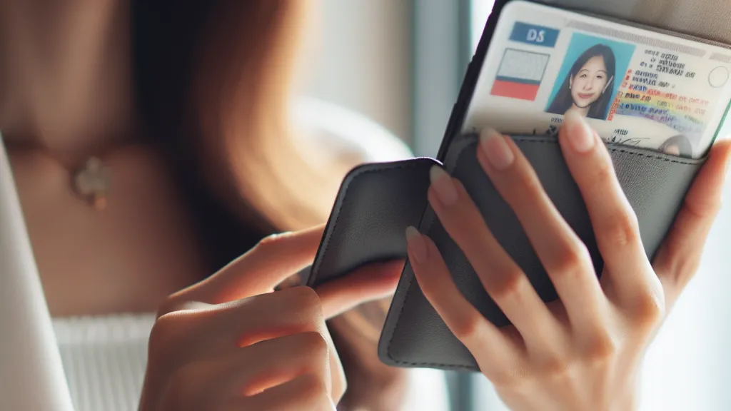 Personne scannant un permis de conduire avec un smartphone